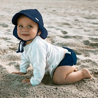 Green Sprouts Unisex Reusable Absorbent Baby Swim Diapers, Navy Solid, 6 Month