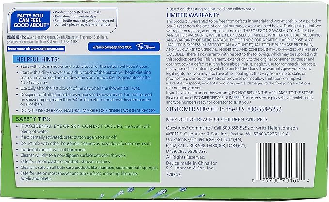 Scrubbing Bubbles Automatic Shower Cleaner, Starter Kit, 34 Ounce.