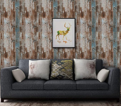 Dimoon 197''x17.7'' Thicken Wood Peel and Stick Wallpaper Waterproof Wood Contact Paper Wood Wall Paper Removable Self Adhesive Faux Rustic Wood Grain Texture Vintage Panel Wall Covering Vinyl Roll