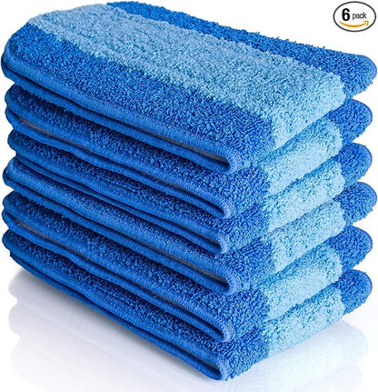 VanDuck Microfiber Cleaning Pads Compatible with Bona Mop (6 Pack) - Microfiber Mop Pads for Hardwood Floor for 18 Inch