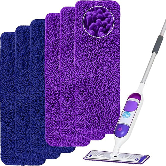 Aifacay Reusable Mop Pads Compatible with Swiffer PowerMop,Power Mop Pad Refill Pads Washable 15.3 * 5.1 Inch, Microfiber Replacement Pad for Multi-Surface Floor Cleaning 6 Pack