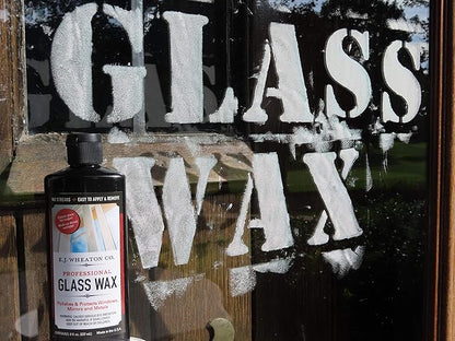 E.J. Wheaton Glass Wax, Polishes and Protects Windows, Mirrors and Metal Surfaces, Dries Chalk White, Easy to Apply and to Remove, Made in USA