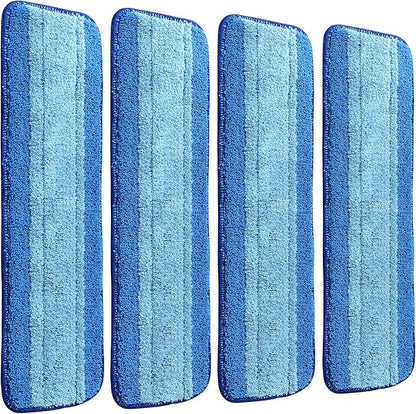 4 Pack Microfiber Cleaning Pads Compatible with Bona Mops, Safe for Hardwood and Hard-Surface Floors, Washable, Reusable