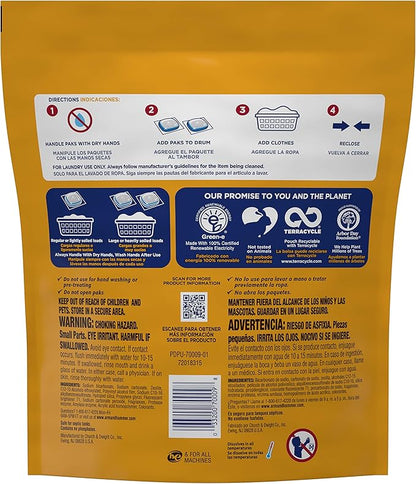 Arm & Hammer 4-in-1 Laundry Detergent Power Paks, Fresh, 58 Count (Pack of 4)