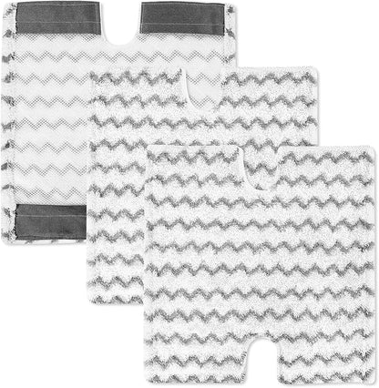 KEEPOW Steam Mop Pads Replacement P184WQ Compatible with Shark Genius Lift-Away Pocket Steam Mop S3973 S3973D S6002 S5003 S6001W S6003W S5001 S5002, Washable Steamer Cleaner Pads for Hard Floor 3 Pack