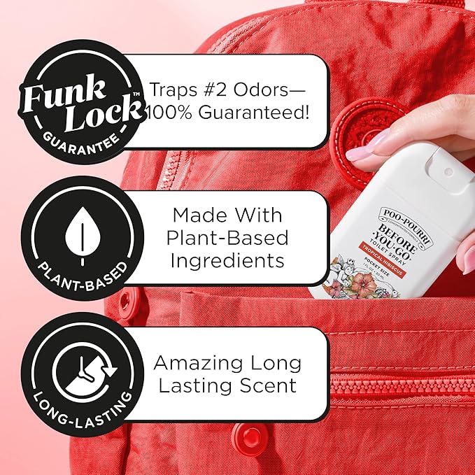Poo-Pourri Before-You-Go Pocket Toilet Spray, Travel Essentials, 1 Fl Oz, Spring Variety 3 Pack, Each Up to 50 Uses, On-The-Go Bathroom Odor Deodorizer with Essential Oils, TSA Approved Size, 3 Scents