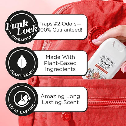 Poo-Pourri Before-You-Go Pocket Toilet Spray, Travel Essentials, 1 Fl Oz, Spring Variety 3 Pack, Each Up to 50 Uses, On-The-Go Bathroom Odor Deodorizer with Essential Oils, TSA Approved Size, 3 Scents