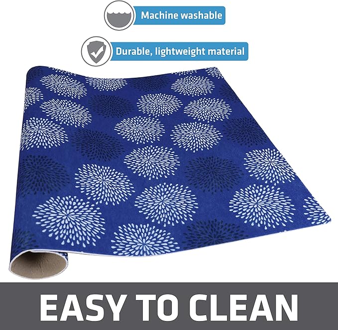 Drymate Jumbo XL Dish Drying Mat (19”x24”), Low-Profile, Super Absorbent, Quick Dry Fabric, Waterproof & Slip-Resistant, for Kitchen Counter, Trimmable, Easy to Clean (USA Made)(GoodBlue)