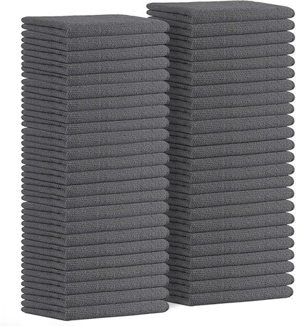 Avalon Towels Microfiber Cleaning Cloths (Value Pack of 48) - Size 16 x 16 Inches, Highly Absorbent Cleaning Rags, Lint Free, Reusable and Washable, Microfiber Towels for Cars