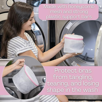 Mamlyn Mesh Bra Bags for Washing Machine, Lingerie wash Bags for Laundry (set of 2)