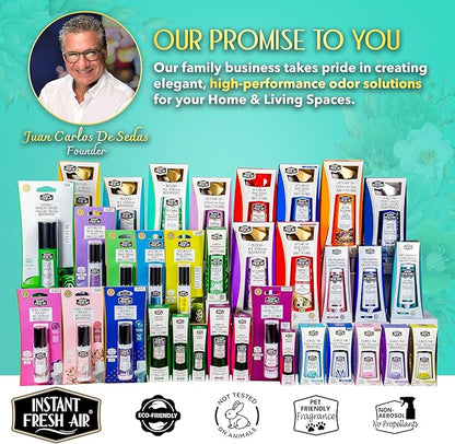 Seconda Premium Toilet Spray - Bathroom Air Freshener & Toilet Bowl Odor Eliminator - For Home, Business, School - Bathroom Deodorizer - Long Lasting Blossom Fragrance - 10.1 fl oz.