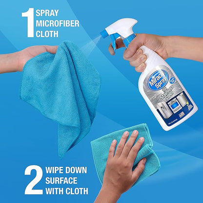 MiracleSpray for Stainless Steel, Cleaning Spray, Removes Fingerprints and Smudges From Oven, Refrigerator, Microwave, Sink, Hood, and Grill, 16 Ounce