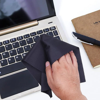 Eco-Fused Microfiber Cleaning Cloth - 16x16 Inch Microfiber Cloth - Pack of 4 Large Cleaning Cloths - Microfiber Cleaning Cloth for Electronics and Monitors