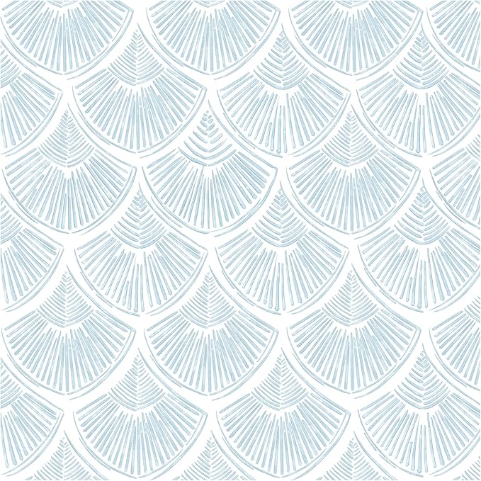 Modern Peel and Stick Wallpaper 17.3''×197'' Self Adhesive Wallpaper Blue and White Decorative Contact Paper Boho Removable Wall Paper for Bedroom Waterproof Wallpapers Bathroom Cabinets Decor Vinyl