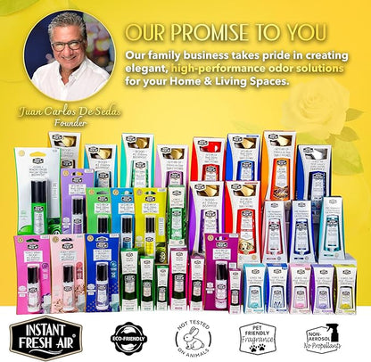 Seconda Premium Toilet Spray - Bathroom Air Freshener & Toilet Bowl Odor Eliminator - For Home, Business, School - Bathroom Deodorizer - Long Lasting Citrus Fragrance - 10.1 fl oz.