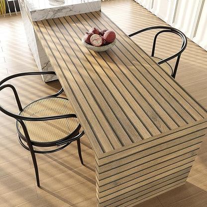VEELIKE Slat Wood Contact Paper Wood Wallpaper Peel and Stick for Walls Countertops Waterproof Self Adhesive Brown Wood Vinyl Wall Panel 15.7''x354'' Removable Wood Wall Paper for Bathroom Kitchen
