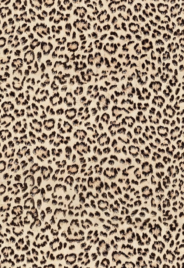 HueBurst 17.3"x480" Leopard Peel and Stick Wallpaper Leopard Contact Paper Self Adhesive Brown Removable Waterproof Contact Paper Art DIY Wallpaper for Bedroom Living Room Furniture