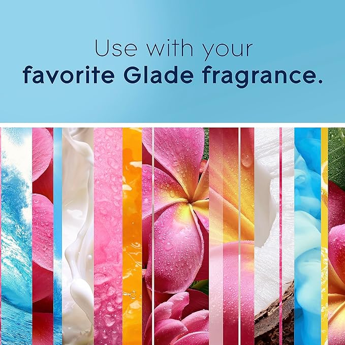 Glade PlugIns Air Freshener Warmer, Scented and Essential Oils for Home and Bathroom, Up to 70 Days on Low Setting, 2 Count