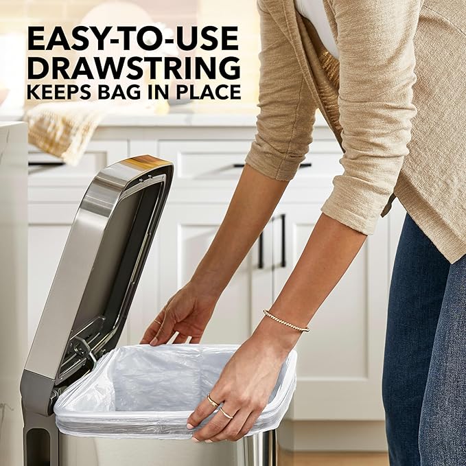 Glad ForceFlex Tall Kitchen Trash Bags, 13 Gallon, Fresh Clean, (Package May Vary),140 Count (Pack of 2)