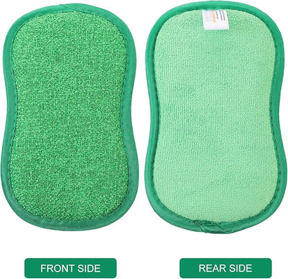 Beaupretty 5-Pack Multi-Function Kitchen Scrub Sponges 6.29 X 3.74 X 0.39 Inch Non-Scratch Dishwashing Sponges for Pots Pans Sink Bathroom Household Cleaning