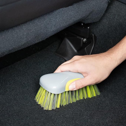 Heavy Duty Stiff Bristle Brush for Carpet and Upholstery Cleaning, Automotive and Home Scrubbing