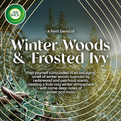 Air Wick Plug In Vibrant Scented Oil, Campfire + Winter Woods, Air Fresheners for Home Long Lasting,Home Room Fresheners,Air Freshener Plug In, House Essentials for Small Spaces + Large Spaces,5 ct