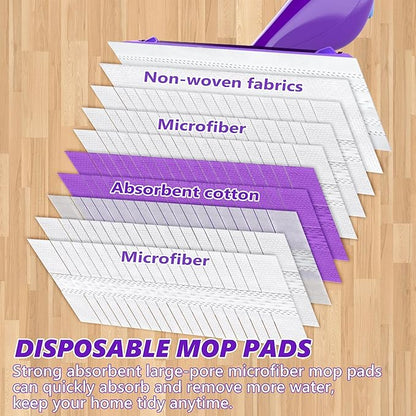 Disposable Mop Pads Refills for Swiffer WetJet Spray Mop - Wet Jet Refill Pads for All Purpose Multi Surface Hardwood Floor Cleaning - Thickened and Super Absorbent - 30 Count