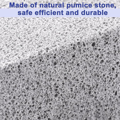 7 Pack Pumice Stone for Toilet Cleaning, Pumice Stone Toilet Bowl Cleaner, Pumice Scouring Stick with Handle, Powerfully Cleans Hard Water Rings, Replaceable Design