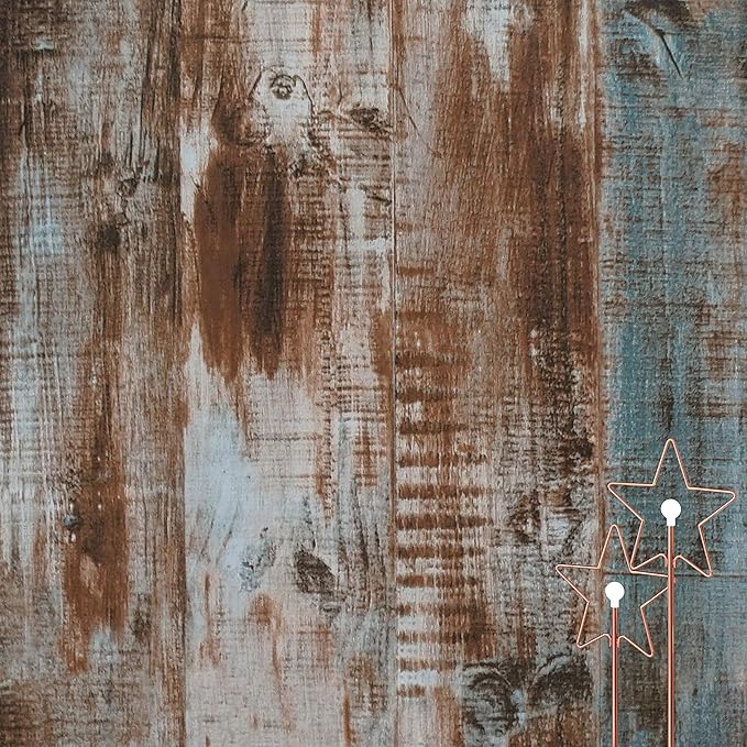 Dimoon 197''x17.7'' Thicken Wood Peel and Stick Wallpaper Waterproof Wood Contact Paper Wood Wall Paper Removable Self Adhesive Faux Rustic Wood Grain Texture Vintage Panel Wall Covering Vinyl Roll