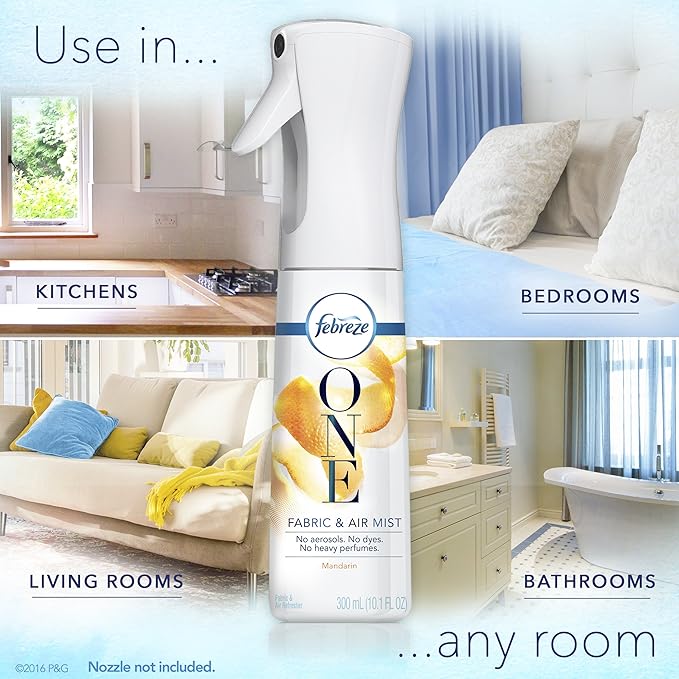 Febreze One Fabric and Air Mist Refill, Mandarin Scent, 10.1 Ounce