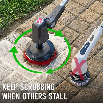 Hoover ONEPWR Telescoping Scrubber, Electric Spin Scrubber for Cleaning, Pivoting Brush Head, 4+ Feet of Reach, Water Resistant Power Cleaning Brush for Home and Outdoors