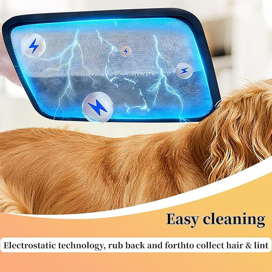 Pet Hair Remover,Static Electricity Grooming Mitt Tool,Machine-Washable for Dog Cat Hair Effortless Lint & Fur Remover for Couch,Carpet,Furniture & Car Seat（1PCS ）
