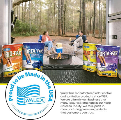 Walex Elemonate Grey Water Tank Deodorizer & Freshener - Freshens Sink & Drain Lines, Rapid Dissolving Drop-In Tablets, Ideal for RV's, Boats & Homes, Easy to Use - Fresh Lemon Scent, 5 Pack