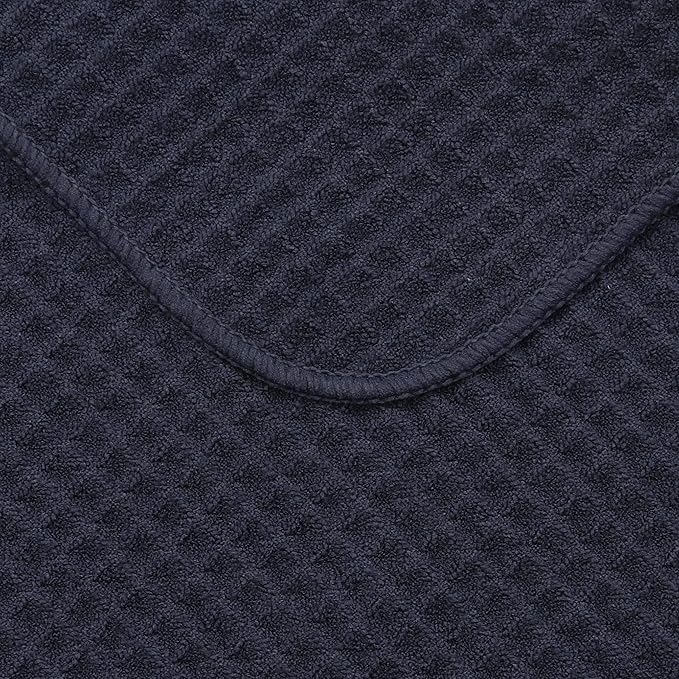 Microfiber Kitchen Dish Cloths Thick Dish Rags Cleaning Cloth Waffle Weave Washcloths Odor Free Ultra Absorbent 12Inch X 12Inch 7 Pack (Black)