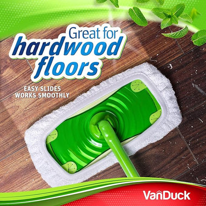 VanDuck Reusable 100% Cotton Mop Pads Compatible with Swiffer Sweeper (8-Pack), Terry Cloth Mop Covers Washable for Wet Mopping and Floor Cleaning (Handle is Not Included)