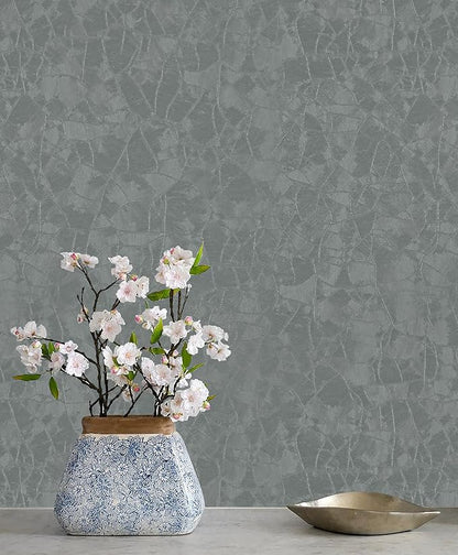 Yasinet Peel and Stick Wallpaper Removable Wallpaper Modern Grey-Green Embossed Thicken Self Adhesive Textured Contact Paper for Cabinets Walls Waterproof Vinyl Roll 393.7"x 15.7"