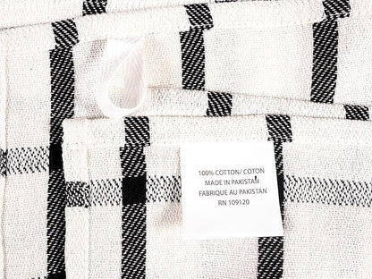 KAF Home Assorted Flat Kitchen Towels - Set of 10, 18 x 28 Inch (Black)
