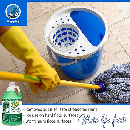 OdoBan Professional Series Neutral pH No Rinse Floor Cleaner Concentrate, Set of 4, 1 Gallon Each