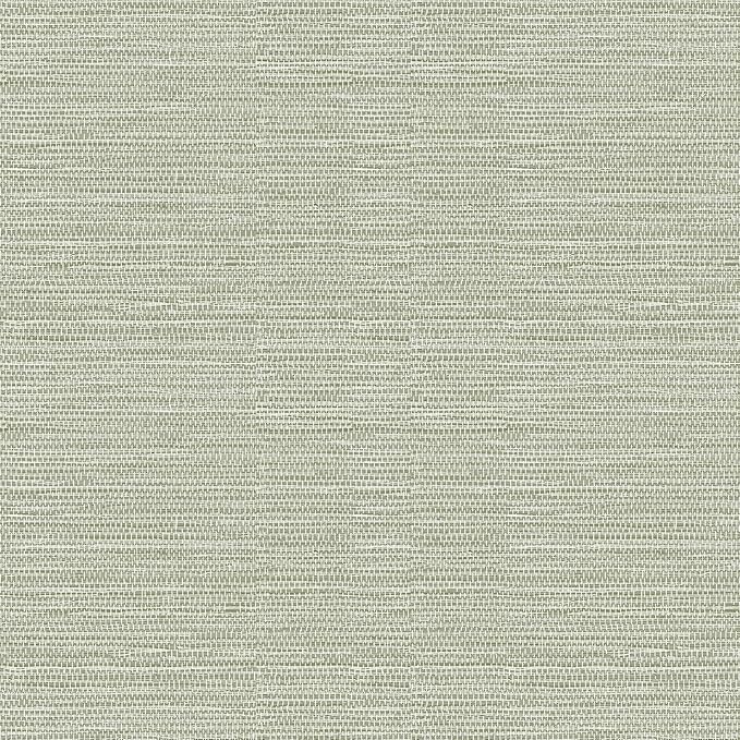 Simon&Siff Green Textured Grasscloth Peel and Stick Wallpaper 17.7"x118" Neutral Faux Grassweave Wallpaper Waterproof Self Adhesive Removable Wallpaper Mural for Home Decor Bedroom Kitchen Cabinet