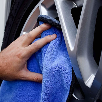 Microfiber Towels for Cars 3 Pieces 500 GSM polishing Cleaning Home, car and Motorbike - 12 x 12 Inches (30x30cm)