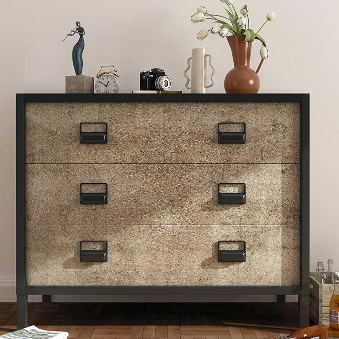 FunStick 15.8"x240" Textured Brown Concrete Peel and Stick Wallpaper Removable Metallic Industrial Wallpaper for Bedroom Walls Renter Friendly Cement Vinyl Contact Paper for Kitchen Cabinet Wall Paper