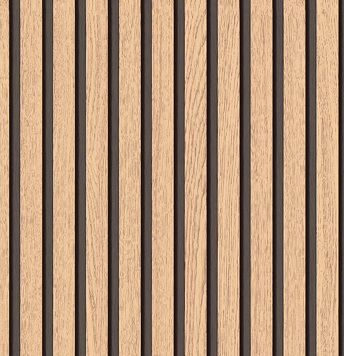 myforHD Wallpaper Peel and Stick Wood Grating Stripe Self-Adhesive Wallpaper Faux Wood Contact Paper Wood Slats Self Adhesive Wall Paper PVC Vinyl Film Removable Waterproof 17.3" x 236"
