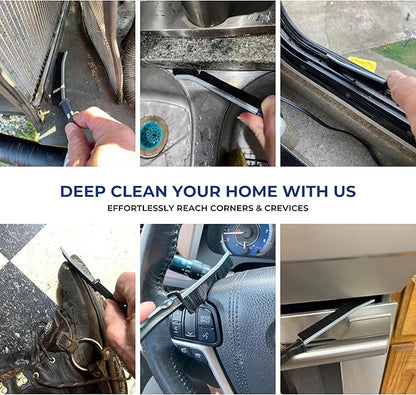 Dryer Lint Brush Vent Trap Cleaner Plus 5PCS Crevice Gap Cleaning Brushes - Refrigerator Condenser Coil Brush & Hard Bristle Crevice Cleaning Tool Kit for Household Use