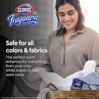 Clorox Fraganzia Laundry Scent Booster Crystals, In-Wash Fragrance Beads for Fresh-Smelling Clothes & Linens, Safe for All Fabrics & Colors, Lavender with Eucalyptus, 36 Oz - 6 Pack