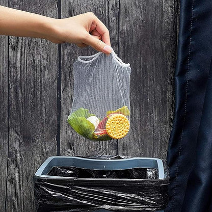 Kitchen Sink Triangle Tri-Holder Filter, Kitchen Sink Strainer, Sink Drain Strainer, with a Triangular Gray Rack and 200PCS Large Size Filtering Mesh Bags for Kitchen Leftover