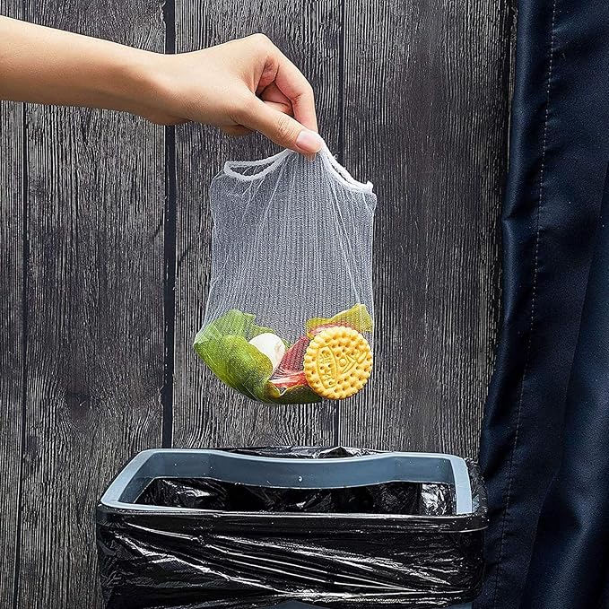 Kitchen Sink Triangle Tri-Holder Filter, Kitchen Sink Strainer, Sink Drain Strainer, with a Triangular Gray Rack and 100PCS Large Size Filtering Mesh Bags for Kitchen Leftover