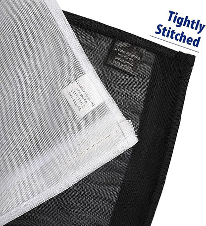 TENRAI 5 Pack (2 Large & 3 Medium) Delicates Laundry Bags, Bra Fine Mesh Wash Bag, Zippered, Protect Best Clothes in The Washer (5 Black, Set of 5)