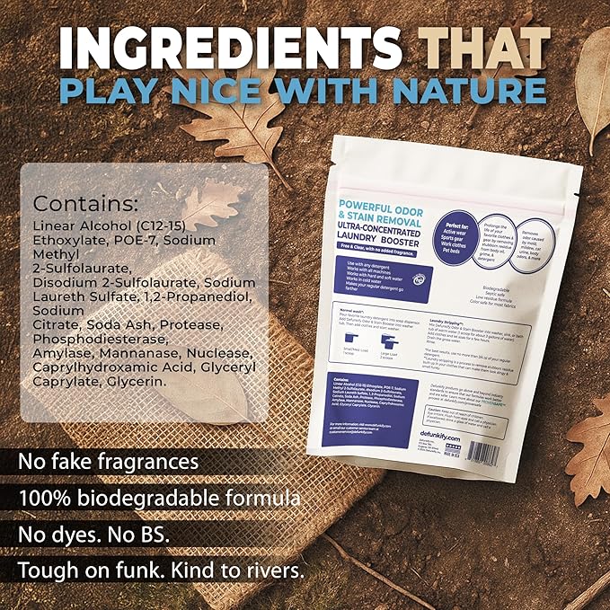 Enzyme Laundry Booster Additive, Unscented. 48 Load Laundry Detergent Stripper, Color Safe Fabric Enzymatic Cleaner Washing Soda Detergent. Powdered Stain Treater & Odor Remover Booster Treatment