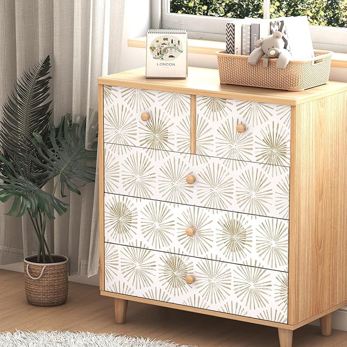 Modern Peel and Stick Wallpaper Boho Self Adhesive Wallpaper Peel and Stick Geometric Contact Paper White and Beige Wall Paper Removable Wallpapers 17.3''×393'' for Bedroom Bathroom Cabinets Decor
