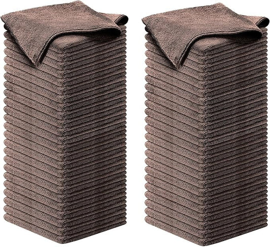 USANOOKS Premium 300GSM Microfiber Cleaning Cloth - 12.5"x12.5" High Performance - 1200 Washes, Ultra Absorbent Microfiber Towels for Cars Undercarriage, Rims & Engine Bay Cleaning - Microfiber Cloth